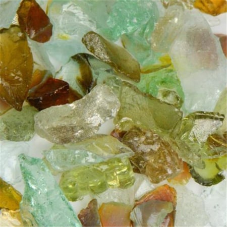 American Specialty Glass Recycled Chunky Glass, Jewel Mix - Small - 0.25-0.5 in. - 10 lbs LJEWELMS-10
